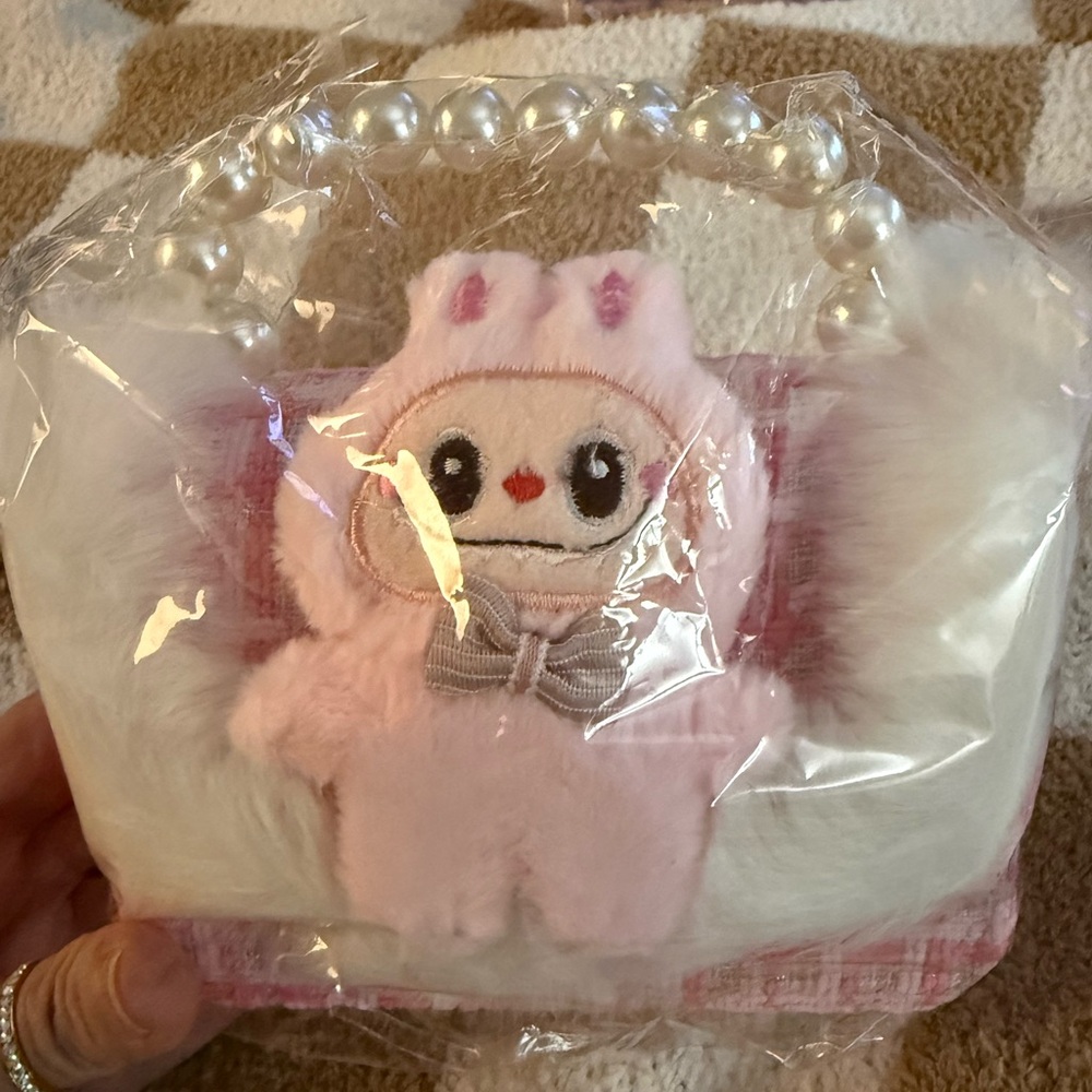 Labubu Purse 2Way Mini Bag in PINK - Picture 4 of 7